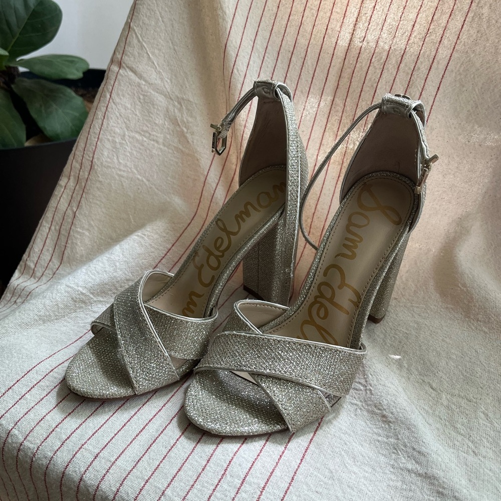 Sam Edelman Women's Glittering Silver Heels
